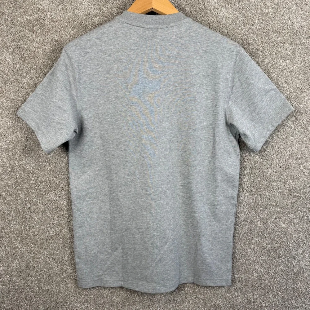 Nike Mens Small Henley Shirt Short Sleeve Grey Heather HQ5974-063 NEW‎